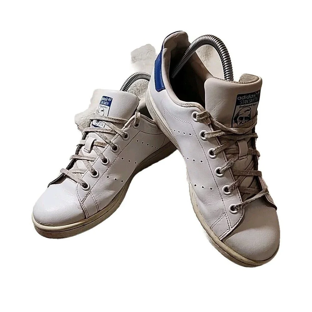 Adidas‎ Stan Smith Sneakers Shoes White Blue Pro Model S74778 Mens 7 Womens 8
